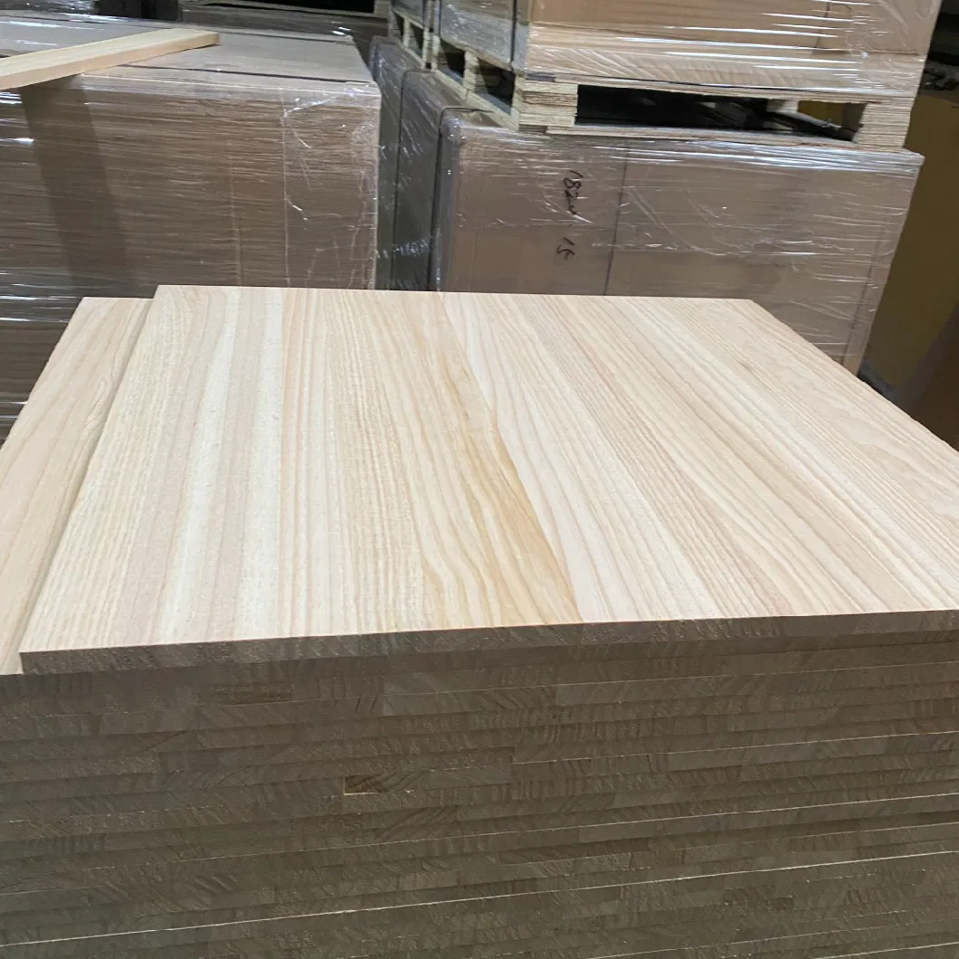 Finger Joint Solid HPL Solid Plywood Edge Glued Blockboard Chinese Paulownia Wood Boards for Furniture Jointed Wood