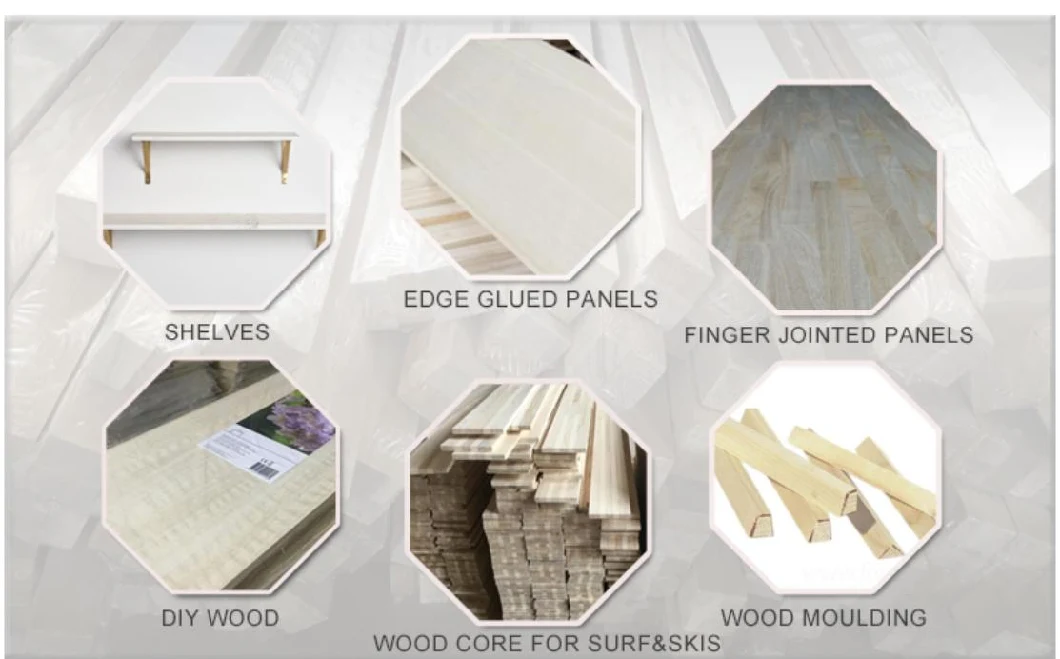 China Factory Direct Sales Paulownia /Pine/Poplar/Cedar/Fir/Oak Solid Wood Panels Finger Joint Board Edge Glued Board