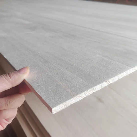 Paulownia Wood Edge Glued Board Lumber Wood Timber Finger Jointed Board Kitchen Cabinets Block Board Commercial Blockboards for Furniture 18mm